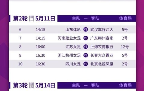 betvictor伟德-女超第一阶段赛程公布 揭幕战武汉江大vs四川女足