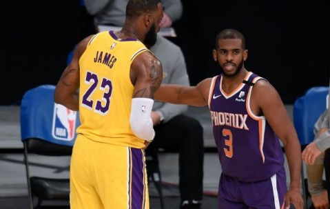 湖人迈过勇士遇上太阳 詹皇保罗上演兄弟内战